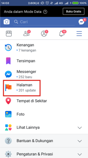 Cara membuat pesan balas otomatis (auto-reply) di Facebook Fanpage 2 Cari dan klik menu Halaman.