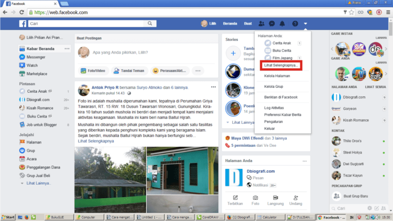 Cara membuat pesan balas otomatis (auto-reply) di Facebook Fanpage 11 Klik Lihat Selengkapnya, jika kamu memiliki lebih dari satu Halaman.