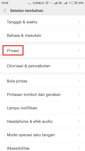 Cara menghapus postingan foto dan video di Instagram 10 Setelah melihat setelan tambahan, klik, lalu cari privasi, klik lagi.