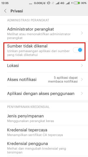 Cara menghapus postingan foto dan video di Instagram 11 Slide ke kanan untuk mengaktifkan instalasi dari sumber tidak dikenal.