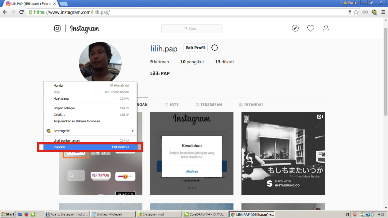 Cara menghapus postingan foto dan video di Instagram 4 Buka akun Instagram kamu di Chrome PC.