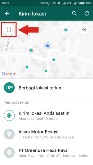 Cara mengirim (share) lokasi palsu di WhatsApp 1 Klik ikon kotak pojok kiri atas aplikasi WhatsApp.