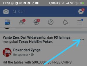 Cara download video di facebook 2 Pilih Titik tiga Di kanan atas video