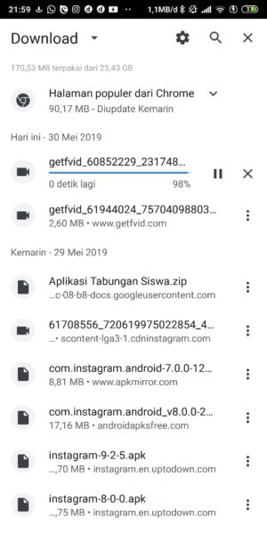 Cara download video di facebook 7 Proses Download