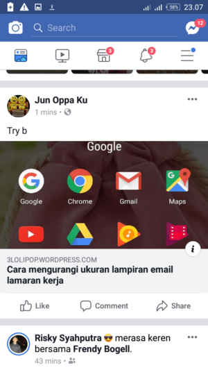 Ukuran foto di facebook untuk foto profil, sampul, cover acara, grup, dll 19 Foto link berukuran 1200 px lebar x 630 px tinggi