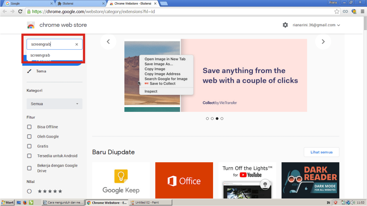 Cara menggunakan Google Maps secara offline 12 Cari ekstensi Screengrab
