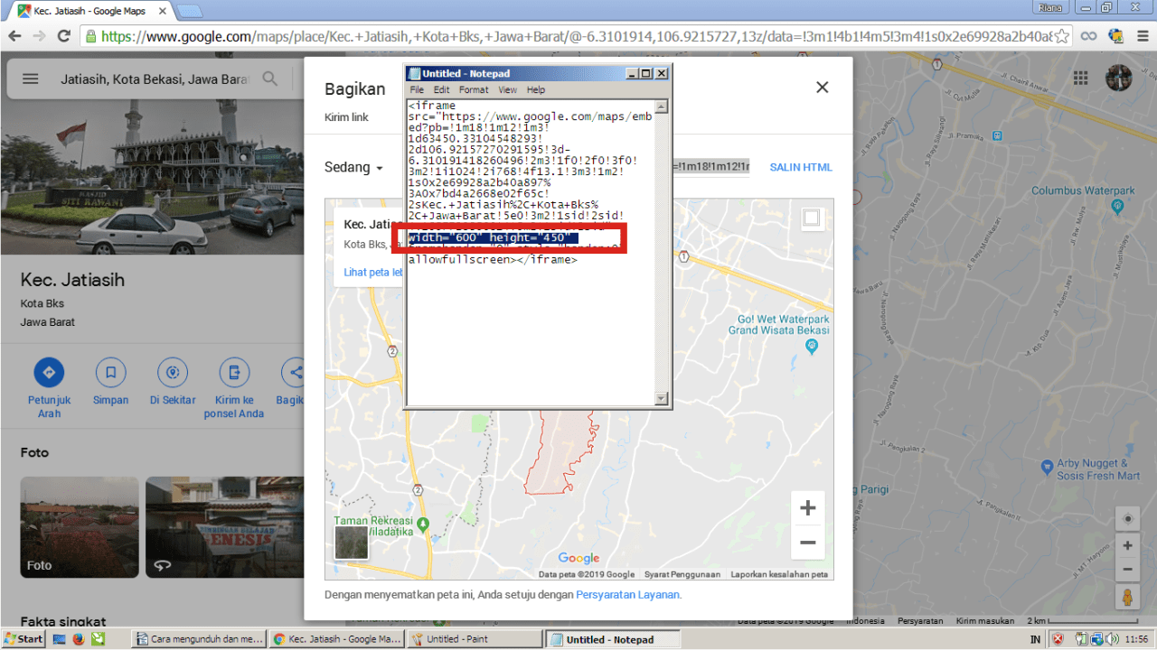 Cara menggunakan Google Maps secara offline 16 Buka notepad dan salin kode HTML disana.