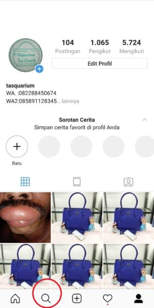 Cara menghapus riwayat pencarian di Instagram 9 Masuk ke Menu Pencarian