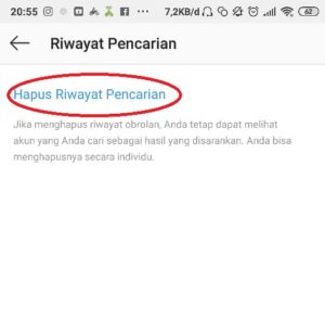Cara menghapus riwayat pencarian di Instagram 6 Hapus Pencarian