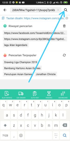 Cara download video di Instagram lewat HP atau PC 9 Tap Icon Kaca Pembesar