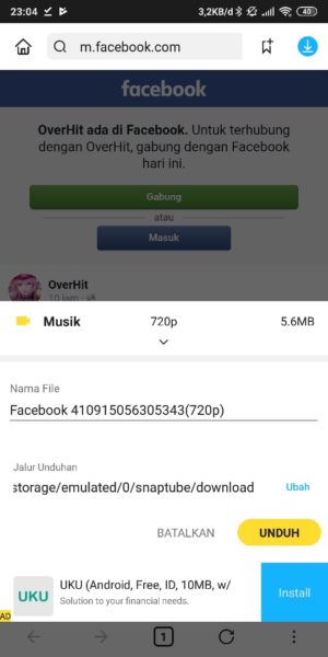Cara download video di facebook 15 Pilih Unduh