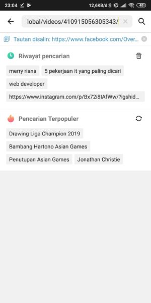 Cara download video di facebook 12 Paste link Tautan