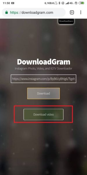 Cara download video di Instagram lewat HP atau PC 5 Pilih Download Video