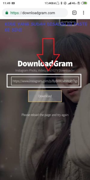 Cara download video di Instagram lewat HP atau PC 4 Paste Link Ke Downloadgram
