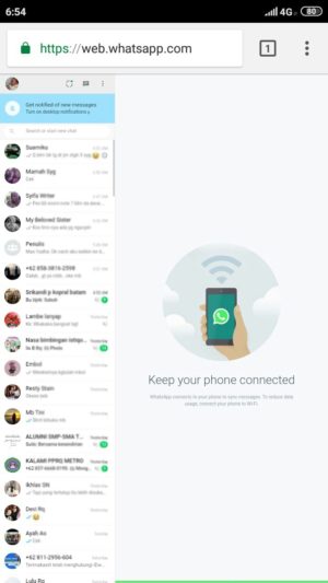 Cara login 1 akun whatsapp di 2 HP secara bersamaan 4 Whatsapp via browser HP