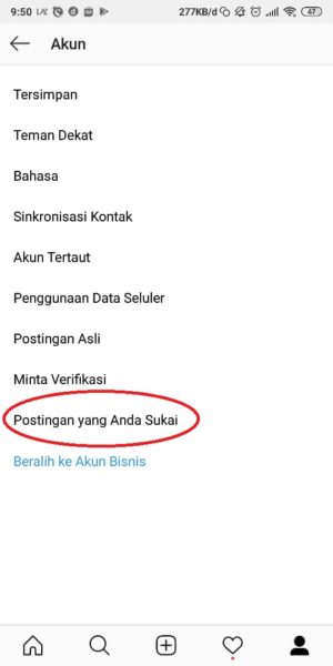 Cara melihat postingan yang (pernah) kita sukai di Instagram 4 Pilih Postingan Yang disukai
