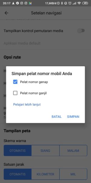 Cara setting ganjil genap di google maps 7 Pliih Jenis Plat Kendaraan