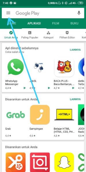 Cara menurunkan versi instagram ke versi lama 2 Masuk ke Playstore