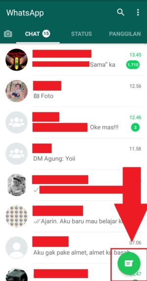 Cara menghapus kontak Whatsapp dengan cepat dan mudah 1 Tampilan halaman awal aplikasi Whatsapp