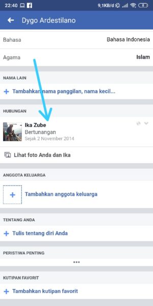 Cara menambahkan atau mengubah status hubungan facebook 16 Edit status berhubungan