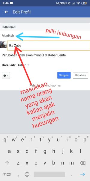 Cara menambahkan atau mengubah status hubungan facebook 4 Pilih Status Berhubungan
