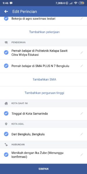 Cara menambahkan atau mengubah status hubungan facebook 5 status Berhubungan Sudah Berubah