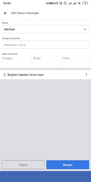 Cara menambahkan atau mengubah status hubungan facebook 33 Masuk Ke Halaman Edit Hubungan