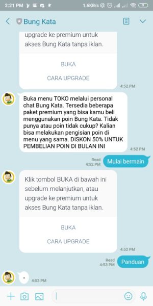 7 bot keren line yang masih aktif dan populer saat ini 4 Sambung Kata