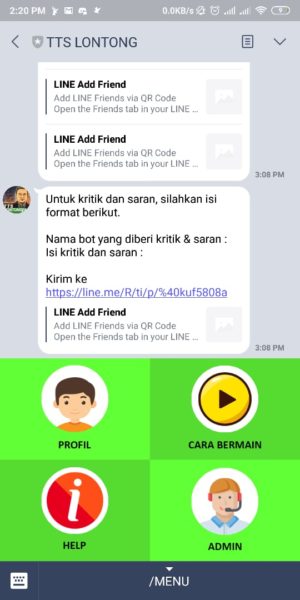 7 bot keren line yang masih aktif dan populer saat ini 3 TTS Lontong