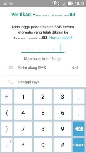 Cara backup dan restore chat WhatsApp 16 Masukkan kode verifikasi yang telah dikirim via SMS tadi