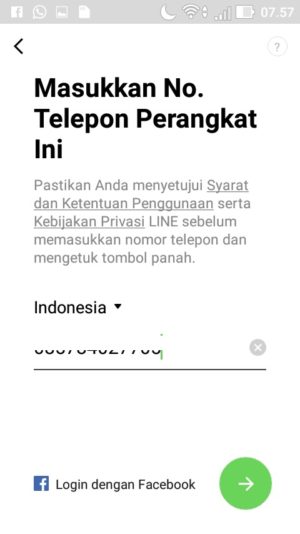 Cara mengganti ID LINE tanpa ganti nomor 10 masukkan nomor telepon yang tercantol di akun utama