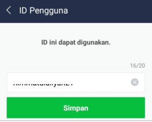 Cara mengganti ID LINE tanpa ganti nomor 22 Jika ID LINE yang kamu masukkan belum ada yang memakai, maka akan muncul pesan “ID ini dapat digunakan”. Selanjutnya ketuk menu Ingat, saat kamu mengetuk menu Simpan