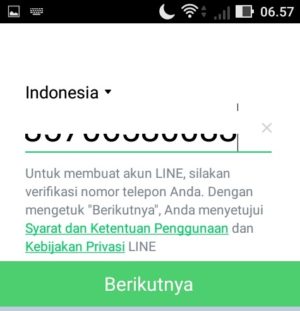 Cara mengganti ID LINE tanpa ganti nomor 6 Masukkan nomor telepon akun utama