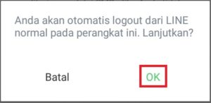 Cara mengganti ID LINE tanpa ganti nomor 8 Ketuk menu OK