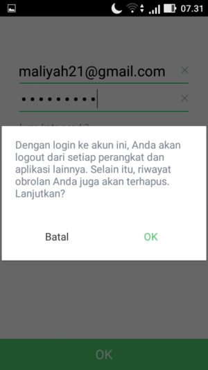 Lupa password LINE kamu? Ini dia solusinya 14 Ketuk menu “OK”