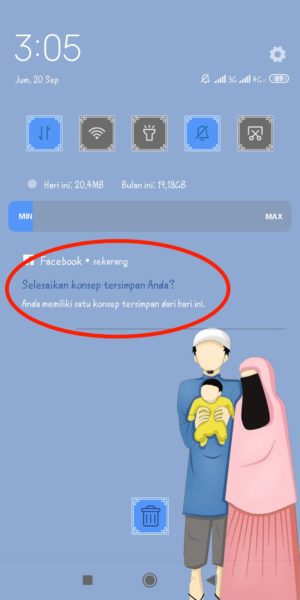 Cara membuka konsep yang tersimpan di facebook 6 Notifikasi editing sehari kemudian