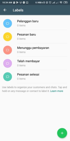 #9 perbedaan aplikasi Whatsapp Bisnis dengan Whatsapp Biasa 14 Fitur label