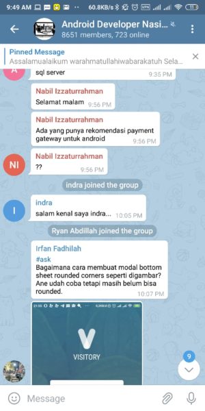 Kumpulan link grup telegram (pendidikan, humor, saham, bisnis, dll) 5 Group Android Developer
