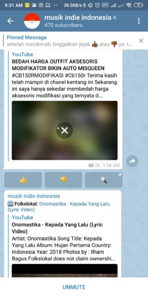 Kumpulan link grup telegram (pendidikan, humor, saham, bisnis, dll) 7 Group Musik Indi Indonesia