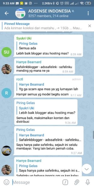 Kumpulan link grup telegram (pendidikan, humor, saham, bisnis, dll) 11 Group Adsense Indonesia