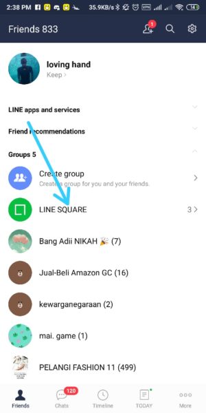 Cara pakai LINE Square dan dapatkan banyak kenalan baru 2 Pilih Line Square