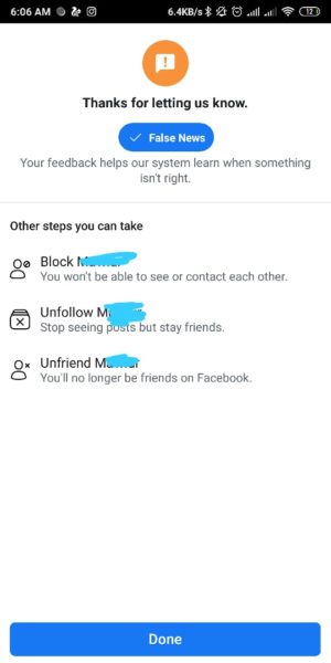 Cara melaporkan HOAX di Facebook 5 Pilih Blok