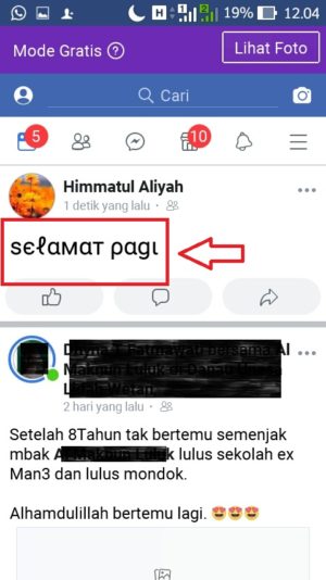 Cara membuat tulisan unik dan warna-warni di facebook 26 cek hasilnya di linimasa
