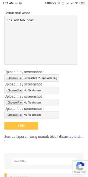 Cara melaporkan HOAX yang menyebar di Whatsapp 7 Upload Screenshot