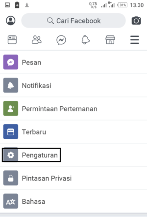 Cara membuat nama facebook hanya 1 kata saja 6 Menu pengaturan