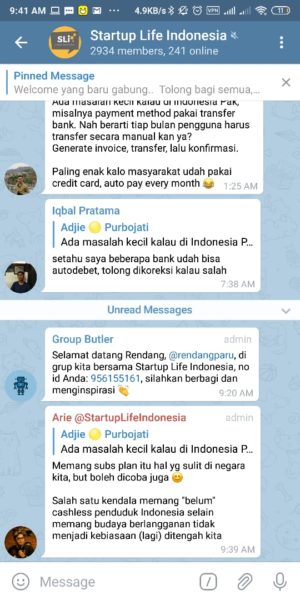 Kumpulan link grup telegram (pendidikan, humor, saham, bisnis, dll) 20 Group Startup Indonesia