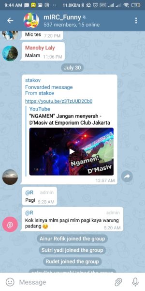 Kumpulan link grup telegram (pendidikan, humor, saham, bisnis, dll) 23 Group Funny