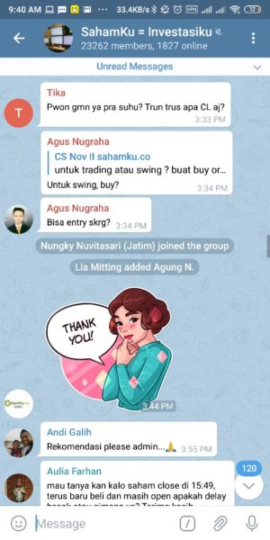 Kumpulan link grup telegram (pendidikan, humor, saham, bisnis, dll) 18 Group Sahamku=Investasiku