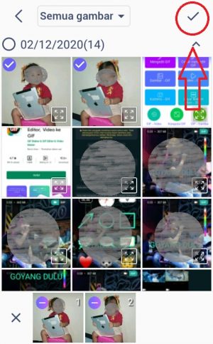 Cara membuat GIF di WhatsApp (dari foto atau video sendiri) 16 Pilih tanda cetang