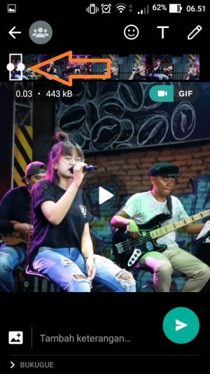 Cara membuat GIF di WhatsApp (dari foto atau video sendiri) 5 Pangkas video menjadi 3-5 detik
